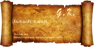 Gutsch Kanut névjegykártya